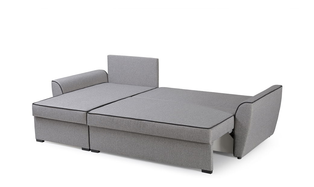 Rohová sedačka Merin (sivá + svetlosivá) (L)