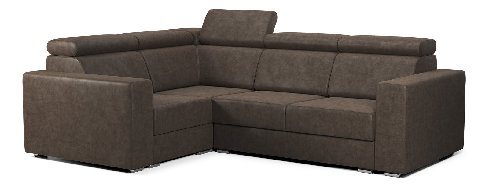 Rohová sedacia súprava Viktoria 2R1 (L) (tmavohnedá Country 09)