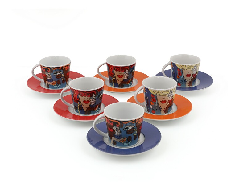 Set cești cafea (12 buc.) Tuline (multicolor)