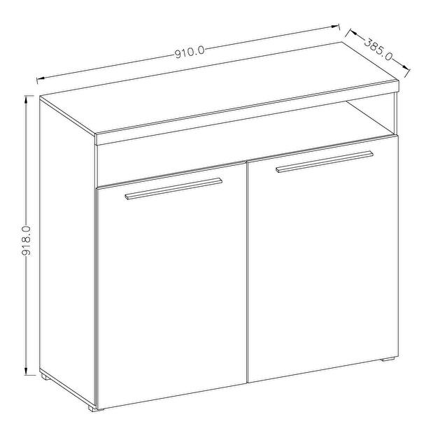 Skrinka Indiko Typ 45 (schiefer) (s osvetlením)