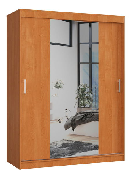 Ruhásszekrény Clotilde (éger) (tükörrel)