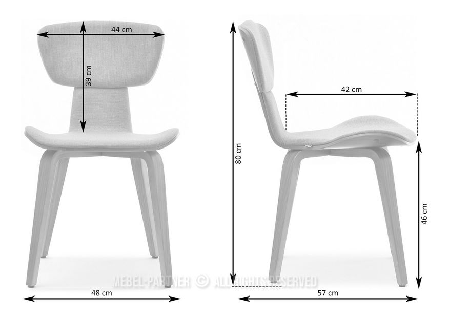Stolica Anna (siva + crna)