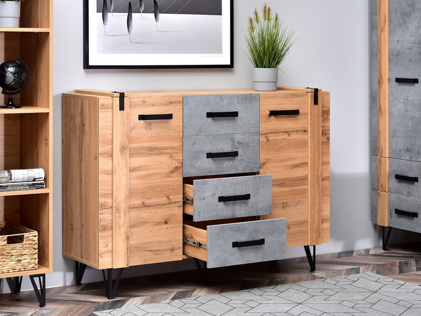 Mobilier living Subrayado 03 (stejar + negru)