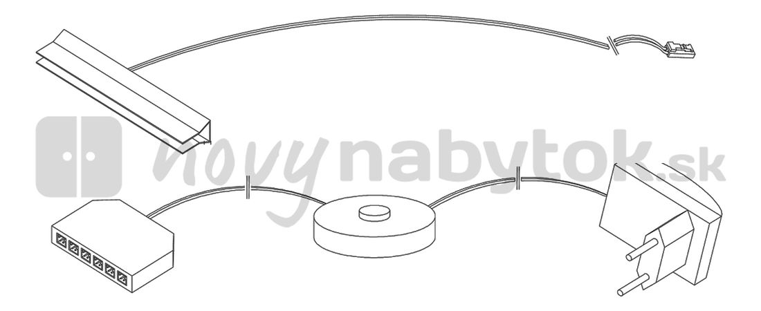 Osvetlenie k obývacej stene Ulm modré