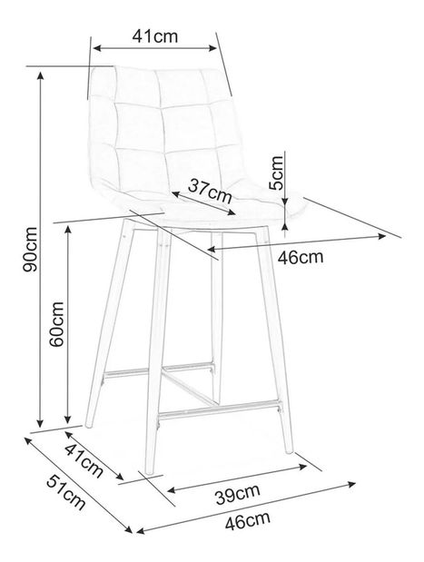 Scaun tip bar Charlie (verde închis)