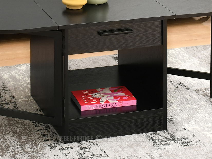 Măsuță de cafea Espana (lemn negru + negru)