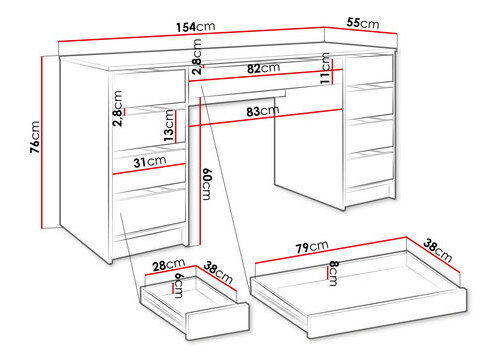 PC stolić Heryn Bis (bijela) 
