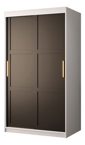 Ormar za garderobu Riven 1 100 (bijela mat + crna mat)