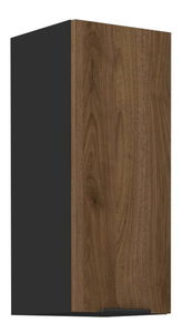 Dulap superior de bucătărie Monzesa 30 G 72 1F (nuc okapi + negru) 