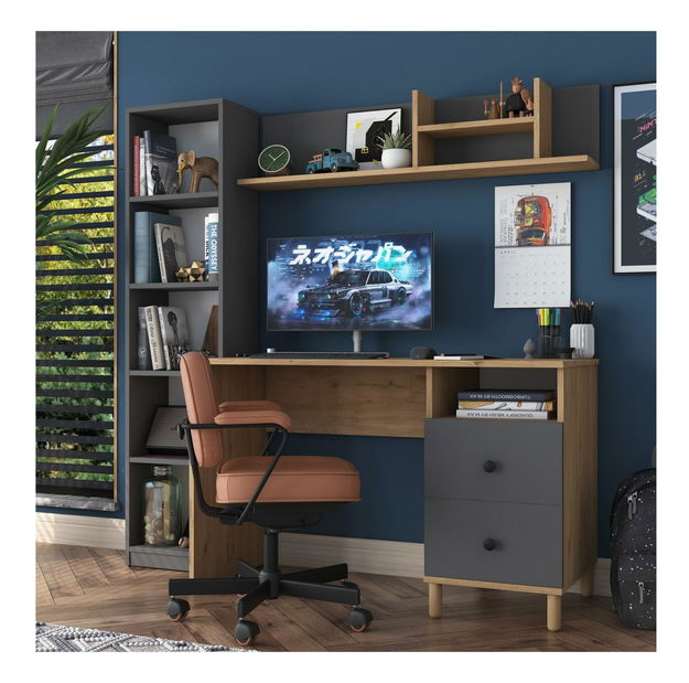 Masă PC Haiti 115 (nuc + antracit)