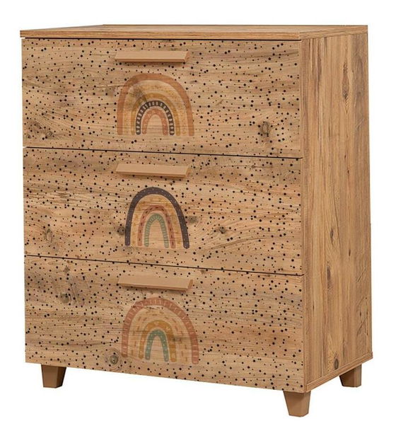 Komoda Laurien Rainbow (atlantska borovina )