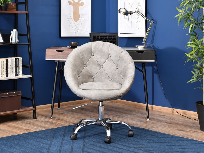Kreslo Lush 4 (sivá + chrómová)