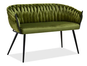 Pohovka dvojsedačka Radio (zelená + čierna)