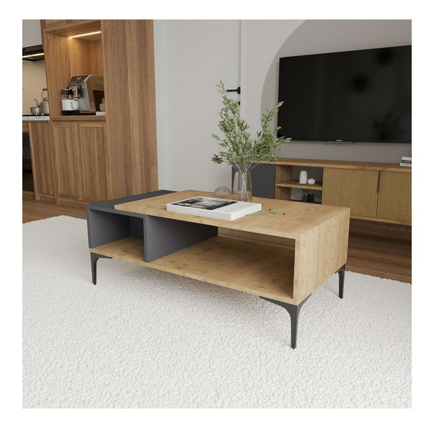 Dohányzóasztal Tarza K (tölgy + antracit)