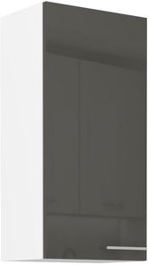 Horná kuchynská skrinka Lavera 45 G-90 1F (korpus: biela + front: lesk sivý)