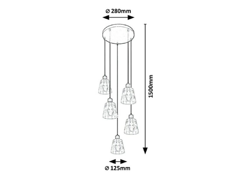 Závesná lampa Jarina 5334 (čierna)