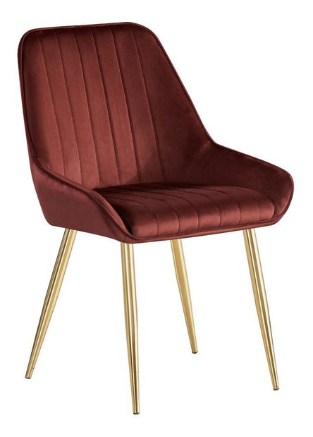 Scaun sufragerie Soddy (bordo + auriu) 