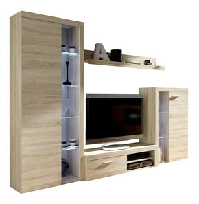 Obývacia stena Rokara (biela) (osvetlenie LED)