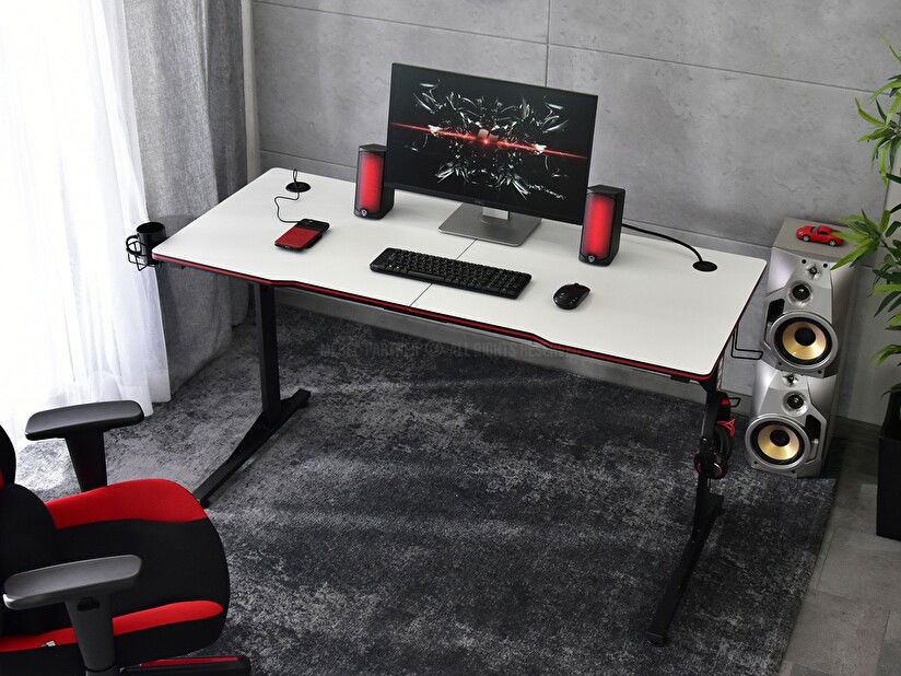 PC stolík Matts 140 (biela + čierna)