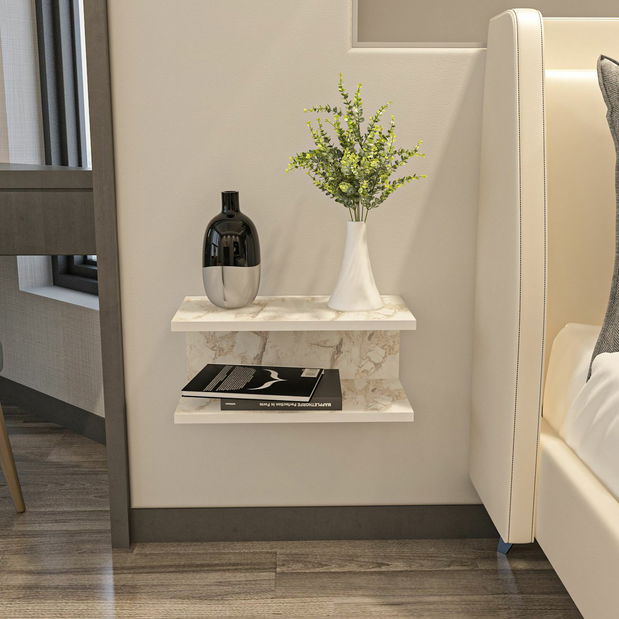 Éjjeliszekrény Ramondes (fehér márvány)