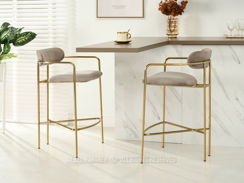 Stolica Viola (bež + zlatna)