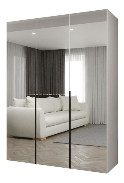 Dulap de haine 150 cm Alice 3 (alb + Negru)