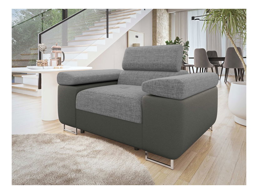 Kreslo Terazuro 1 (sivá + tmavosivá) 