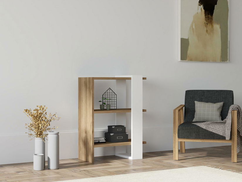 Regál Falck (dió + fehér)