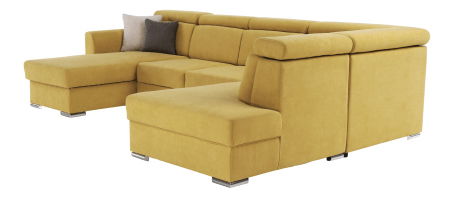 U-alakú sarokkanapé Maidstone (sárga) (J)