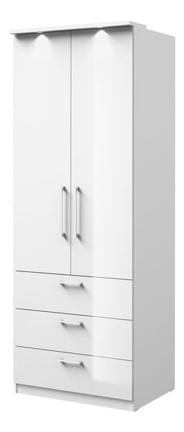 Ormar s policama Centaury Tip 68 (bijela + bijeli sjaj)