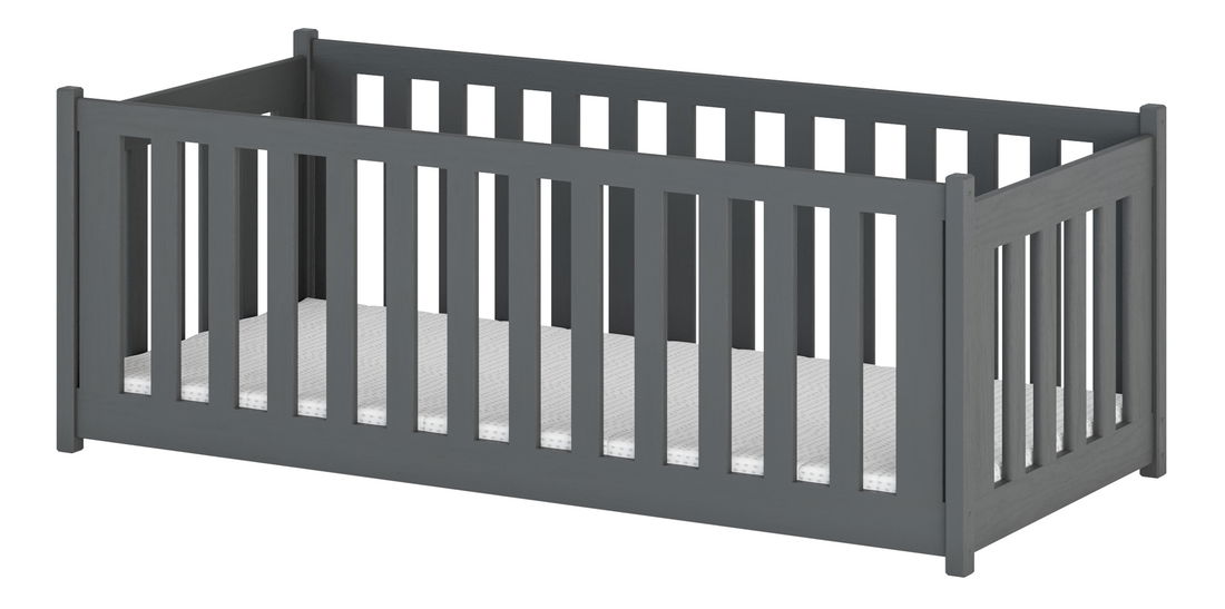 Dječji krevet 90 x 200 cm Connie (s podnicom) (grafit)