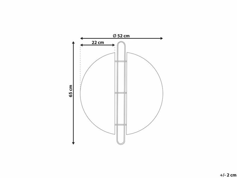 Nástenné zrkadlo Amandine (zlatá)