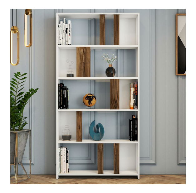 Raft Limba (Alb + lemn de nuc)