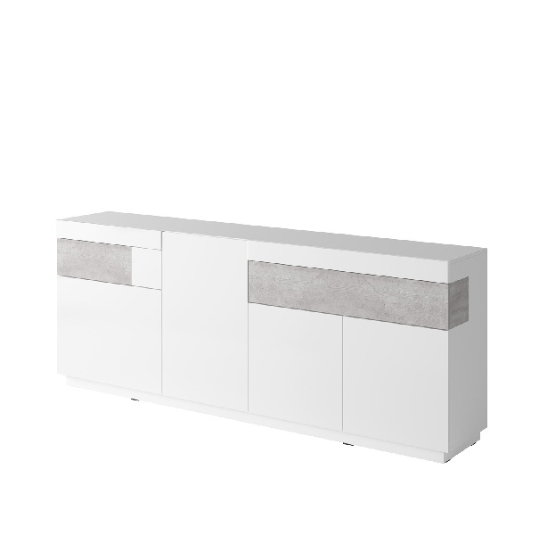 Komoda Stacey Typ 25 (beton + bijela)