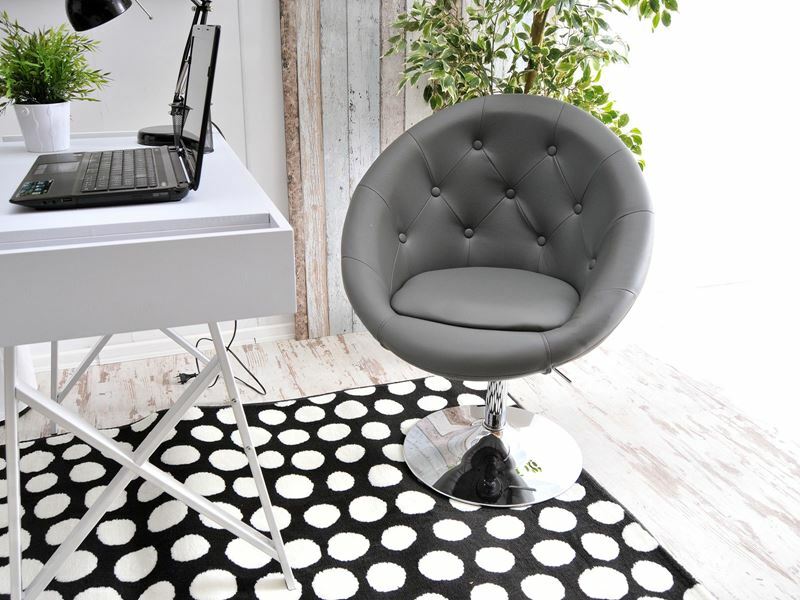 Kreslo Lush 3 (sivá + chrómová)