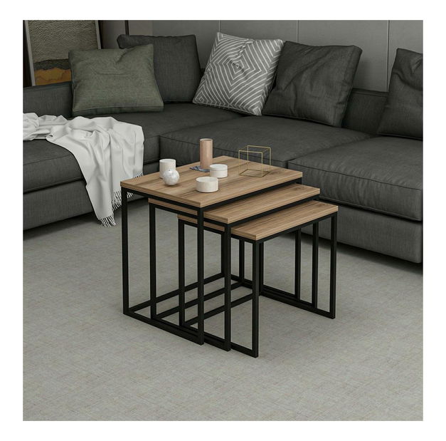 Dohányzóasztal szett (3 db.) Losuku 7 (dió) 