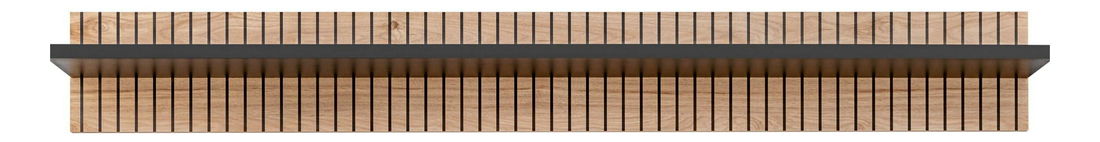 Függesztett polc Lyran (hikori jackson + fekete)