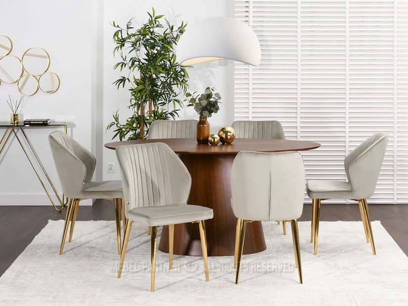 Scaun Greta K (bej + auriu)