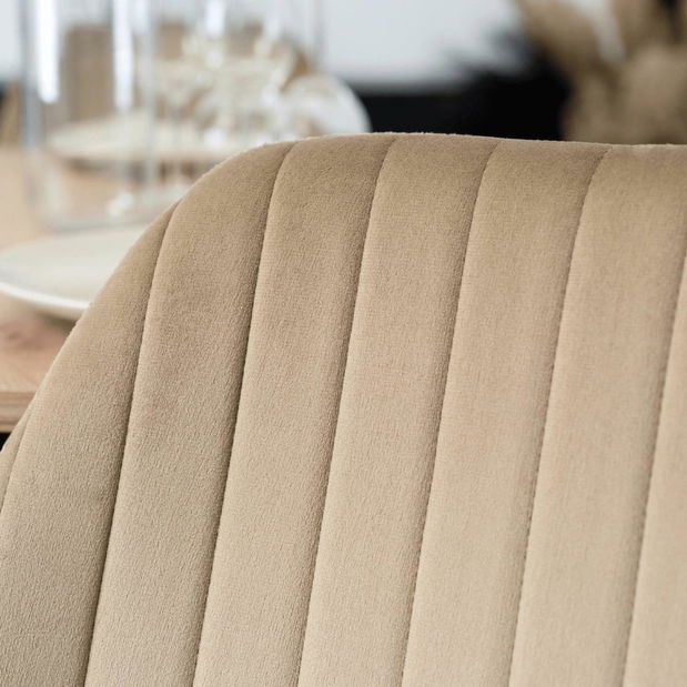 Blagovaonski set Hungaro (hrast artisan + crna + bež) (za 4 osobe)