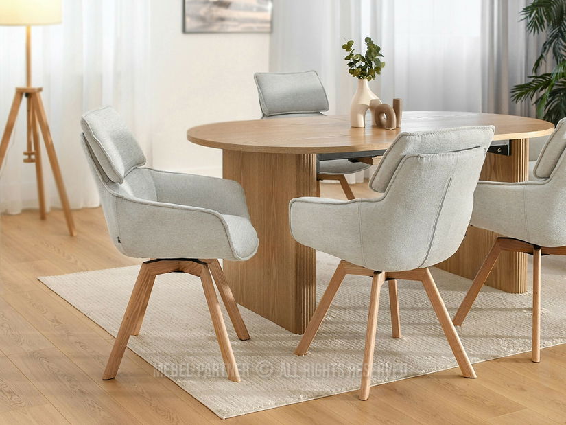 Stolica Doris (siva + hrast)