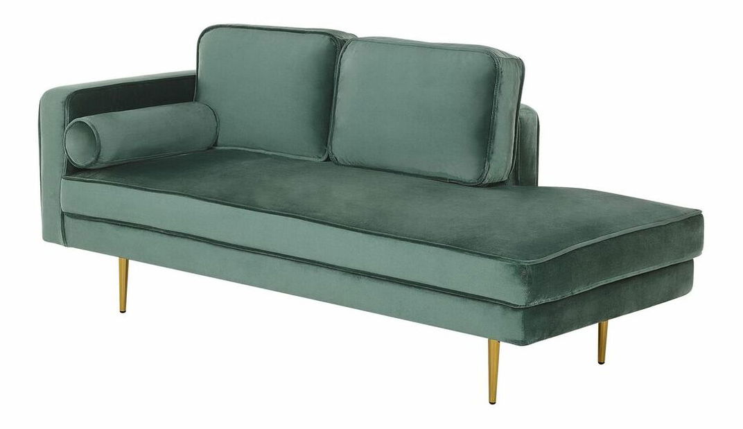 Fotoliu șezlong relaxare MARBURG (stofă) (verde) (S)