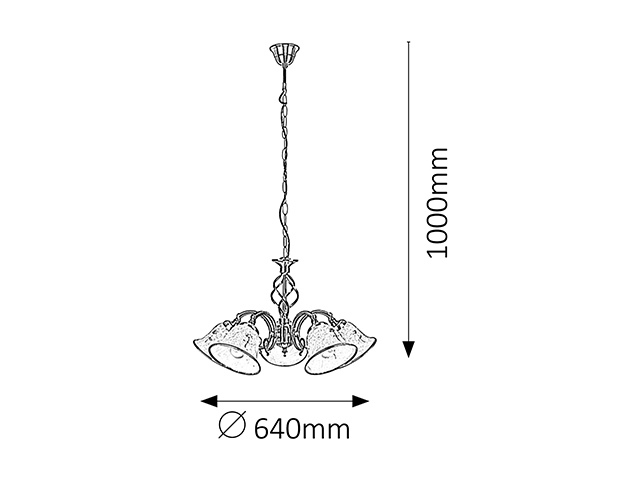 Luster Art Flower 7175 (bronzová + ryžové kamenné sklo)