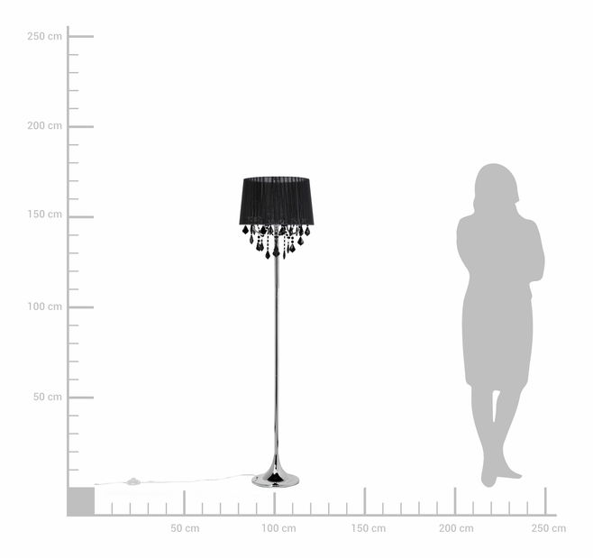 Állólámpa Evandale (fekete)