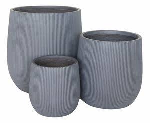 Set 3 ks kvetináčov Deanina (čierna)