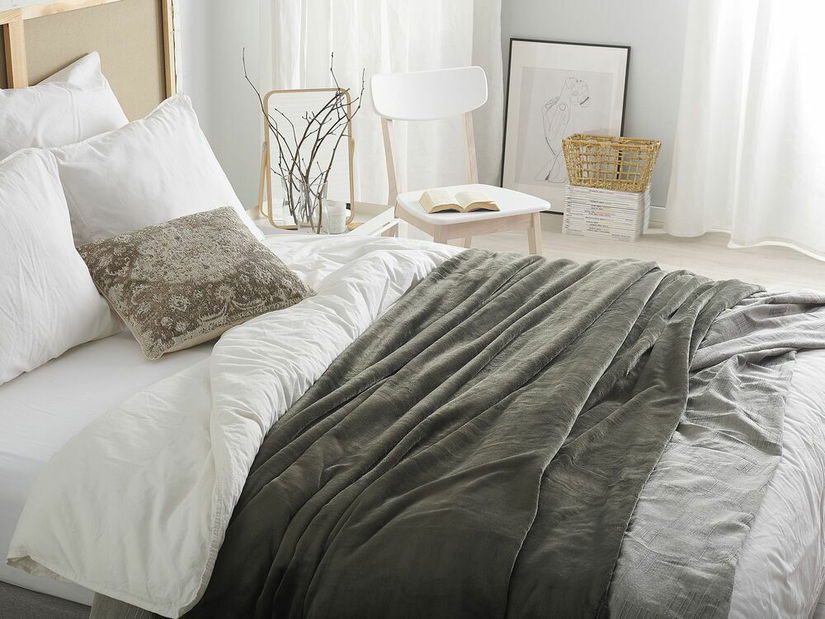 Pătură 220x200 cm TEKRE (poliester) (gri)