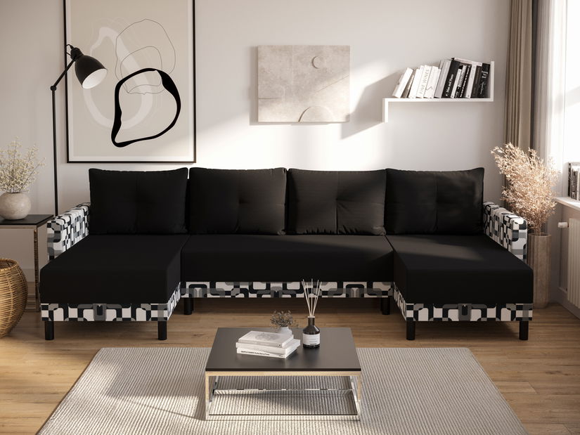 Colțar în formă de U Glimmer U (Negru + multicolor)