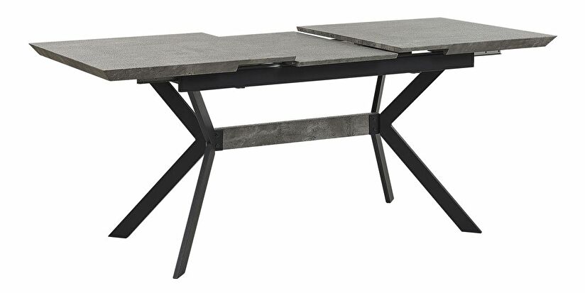 Jedálenský stôl BENOS (sivá + čierna) (pre 6 osôb)