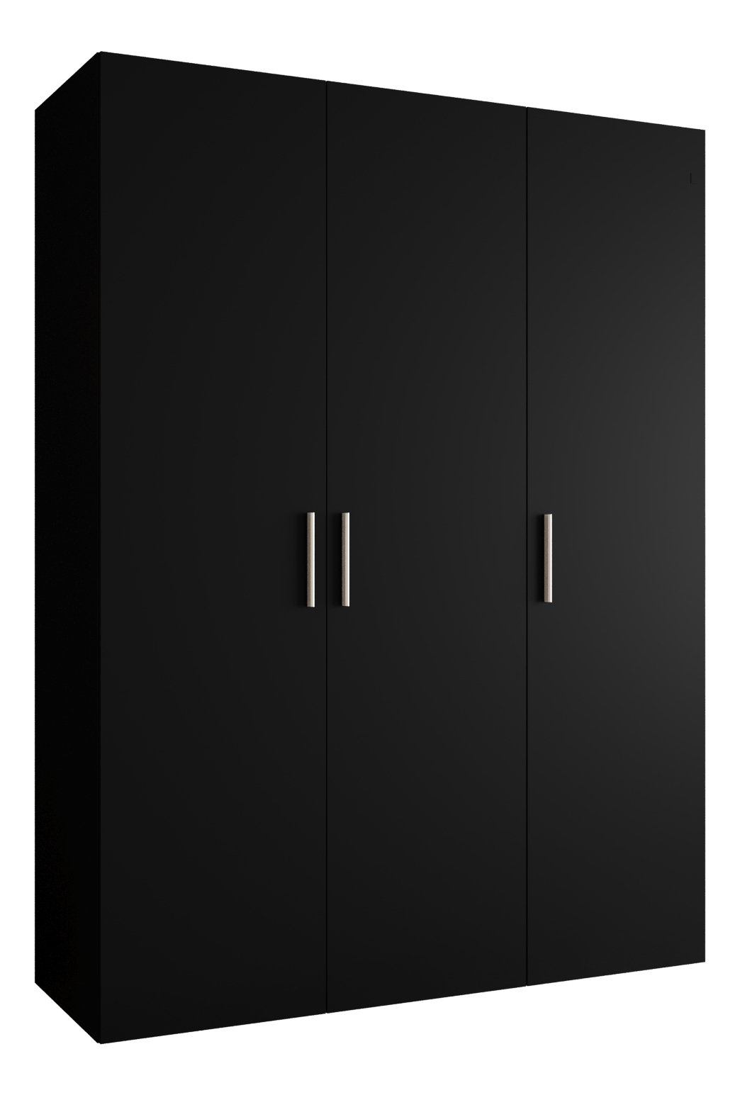 Ruhásszekrény 150 cm Borry 1 (fekete + ezüst)