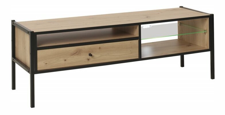 TV asztal/Kisszekrény Luigi L7 (artisan tölgy + fekete)