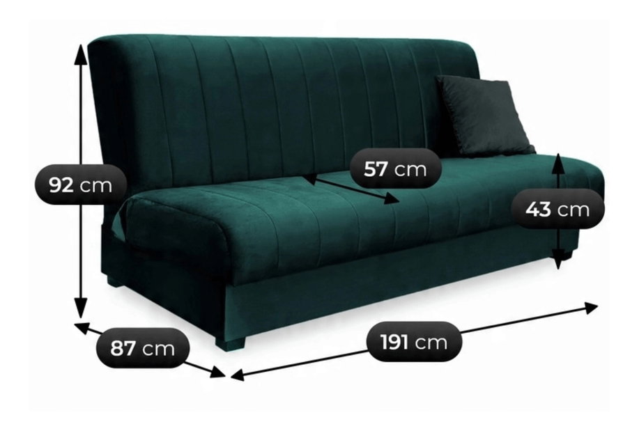 Set 2 canapele Stigma (verde închis) 